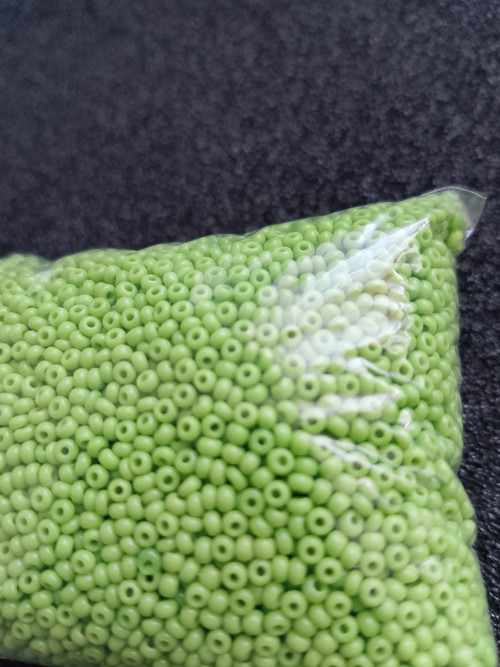 Zelené korálky 80g — foto 2