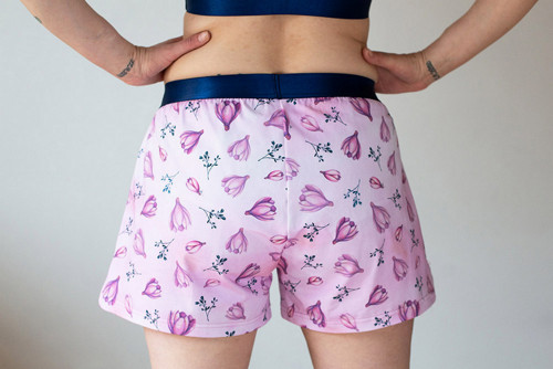 Shorts Purple Flowers bio — foto 3
