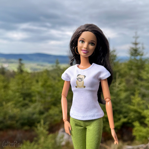 Barbie - tričko bílé - mops — foto 2