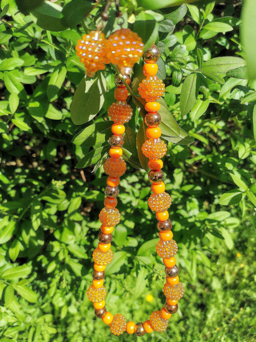 Set náhrdelník + náušnice "Orange" — foto 2