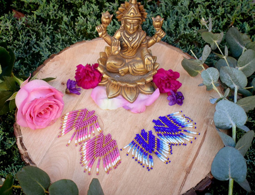 Korálkové náušnice LAKSHMI — foto 4