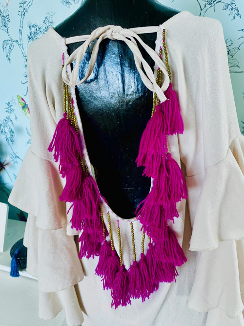 Boho šaty plážové,se střapečky — foto 6