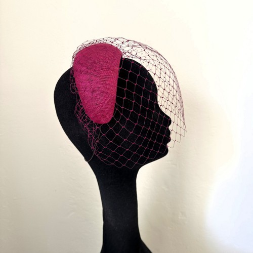Fascinátor Headband Závoj Magenta — foto 4