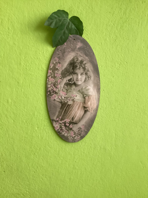Dřevěný obrázek Děvčátko decoupage — foto 3