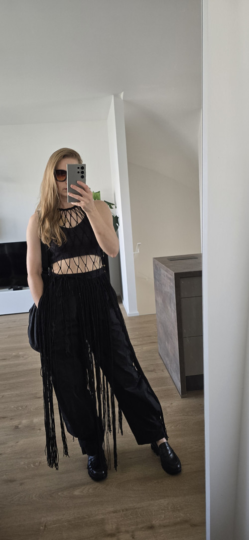 Černý macrame komlet. — foto 3