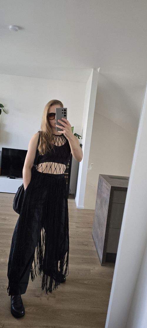Černý macrame komlet. — foto 5