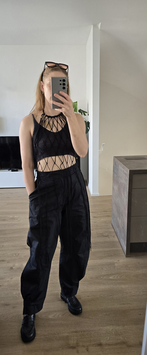Černý macrame komlet. — foto 4