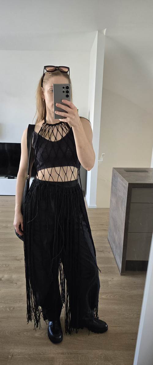 Černý macrame komlet. — foto 2