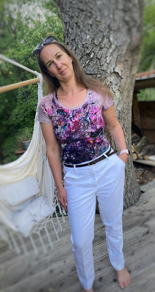 Romantické tričko plné květů — foto 2