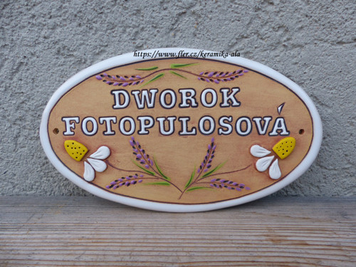 Keramická jmenovka / na objednávku — foto 3