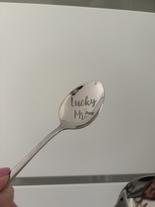 Gravírované lžíce -Lucky Mr. Future Mrs — foto 2
