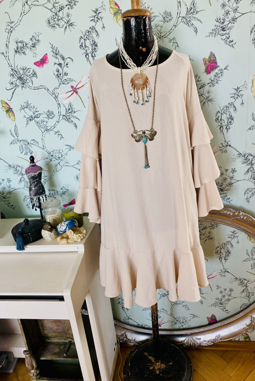 Boho šaty plážové,se střapečky — foto 3