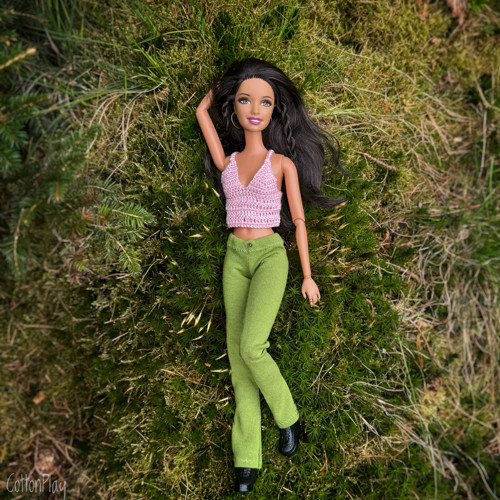 Zelené elastické kalhoty pro Barbie — foto 3