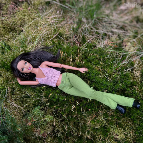 Zelené elastické kalhoty pro Barbie — foto 4