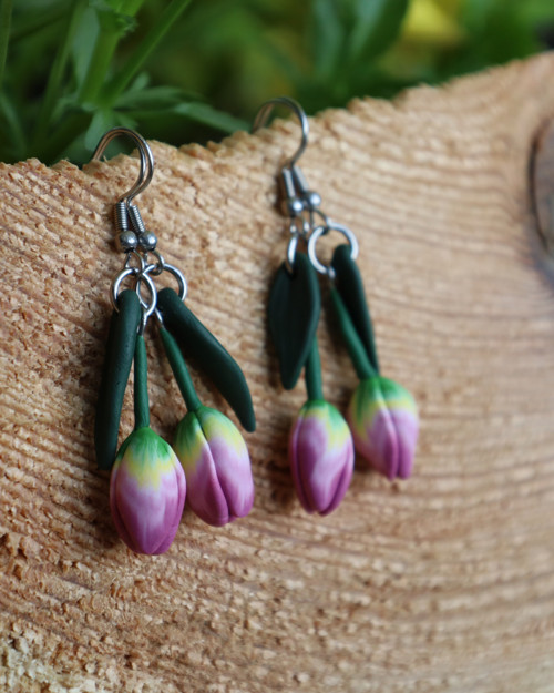Náušnice - tulipány — foto 4