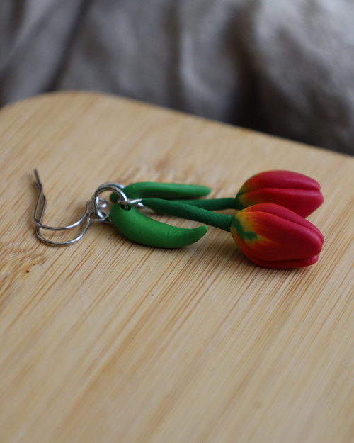 Náušnice - tulipány — foto 2