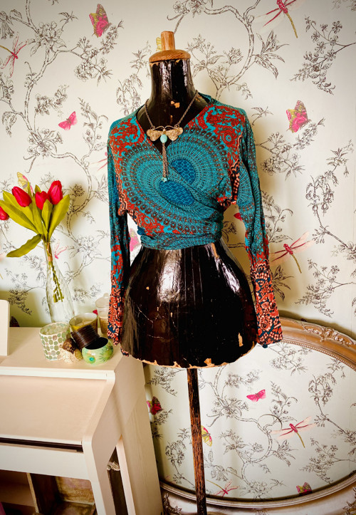 Top etno boho zavinovací — foto 2