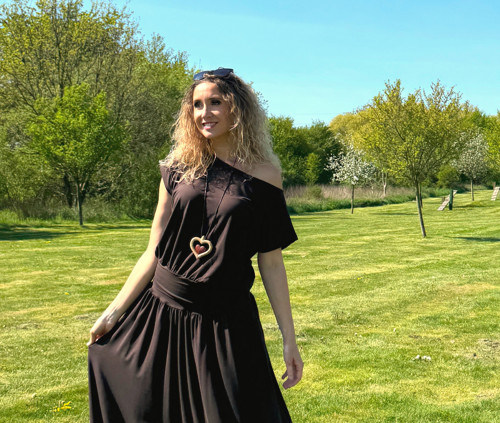 Volný top s pasem hnědý — foto 4