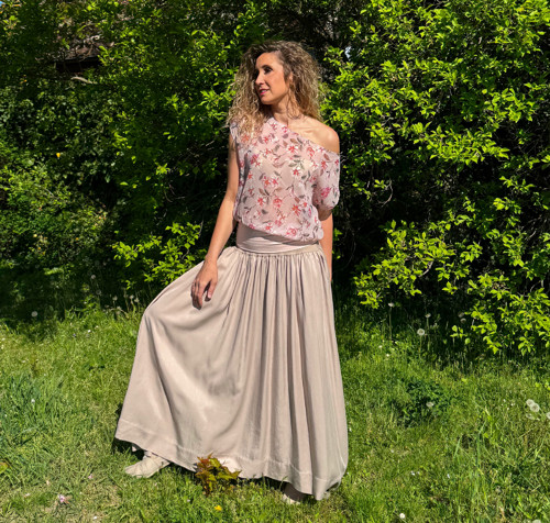 Volná sukně dlouhá Latté — foto 6