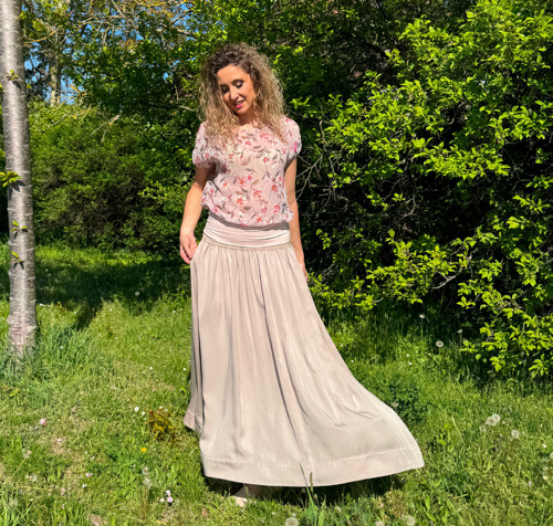 Volná sukně dlouhá Latté — foto 4