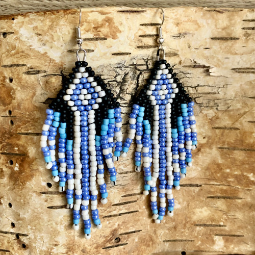 Šité Vzorované Boho Náušnice - Indiánky — foto 2