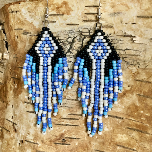 Šité Vzorované Boho Náušnice - Indiánky — foto 3