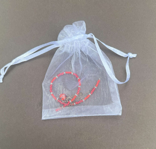 Stříbrný řetízek red heart — foto 3