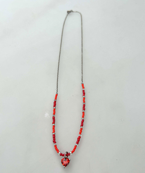 Stříbrný řetízek red heart — foto 2