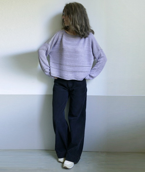 Fialkový pulover hodváb — foto 6