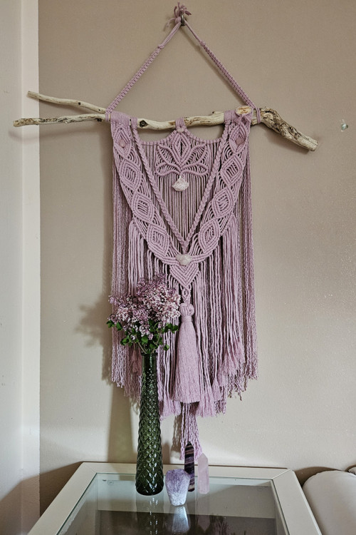 Autorské šeříkové macrame s růženíny — foto 3