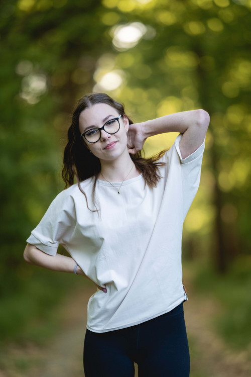 Netopýří tričko smetanové KR — foto 2