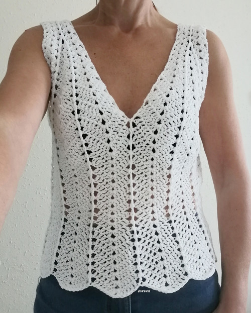 Háčkovaný dámský top — foto 2