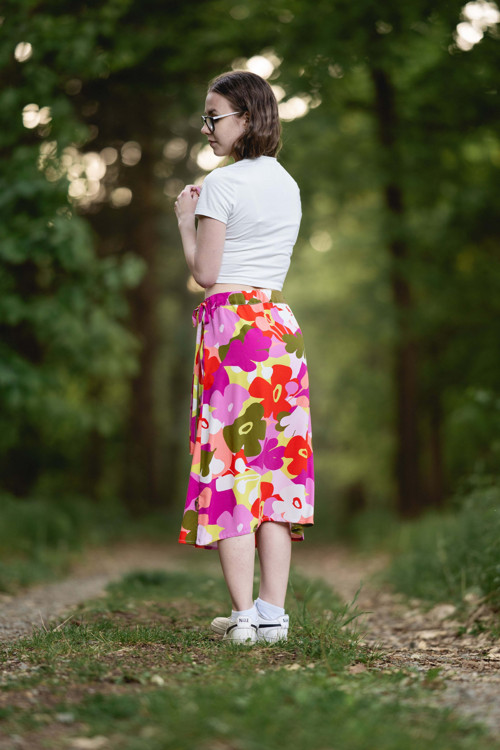 Zavinovací sukně barevné květy — foto 6