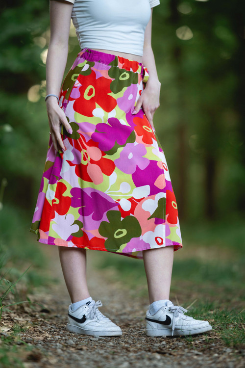 Zavinovací sukně barevné květy — foto 4