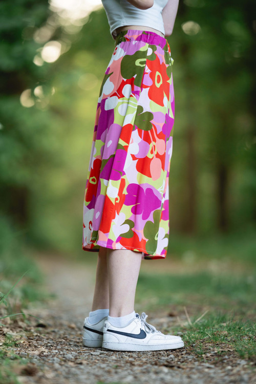 Zavinovací sukně barevné květy — foto 2