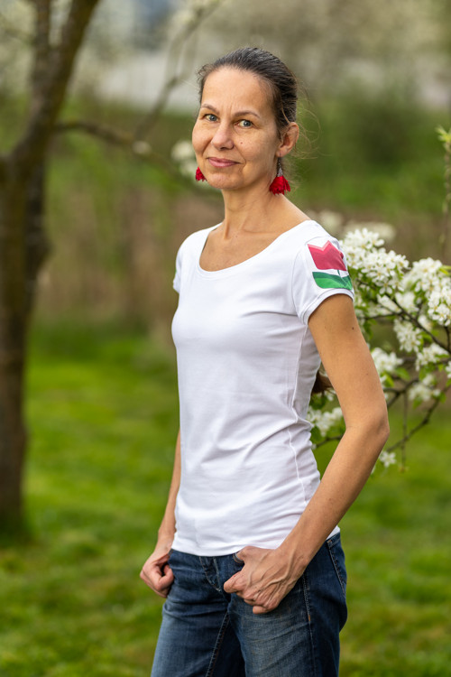 Tričko červený tulipán — foto 3