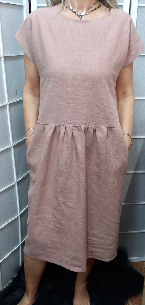 Šaty LEN- Pudr — foto 3
