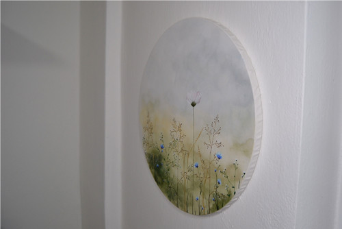 Louka na plátně (40 cm) originál — foto 3