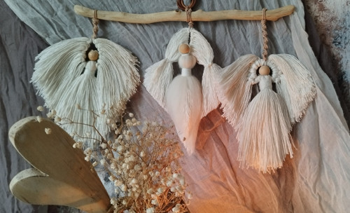 Macramé závěs " Andělé " — foto 4