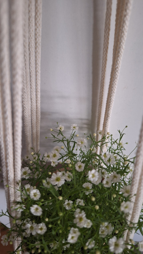 Boho závěs na rostlinku Creamy — foto 3