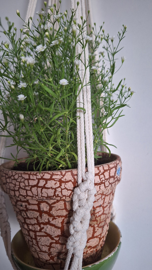 Boho závěs na rostlinku Creamy — foto 4
