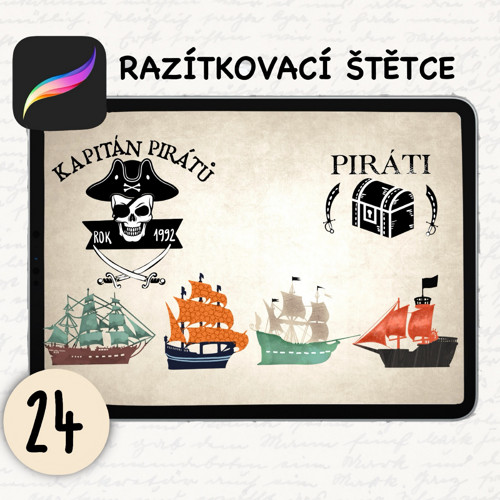 Procreate - razítkovací štětce - Piráti — foto 2