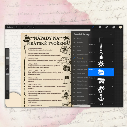 Procreate - razítkovací štětce - Piráti — foto 4