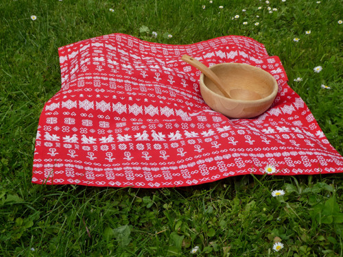 Obrúsok Čičmany červené 53x53 — foto 4