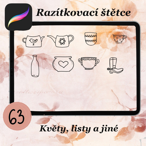 Procreate - razítkovací štětce - Květy a listy — foto 4