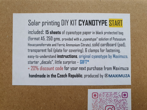 DIY kit CYANOTYPE "START" - sada v angličtině — foto 4