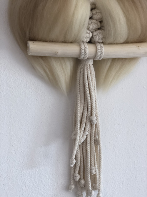 Macramé sovička béžová — foto 4