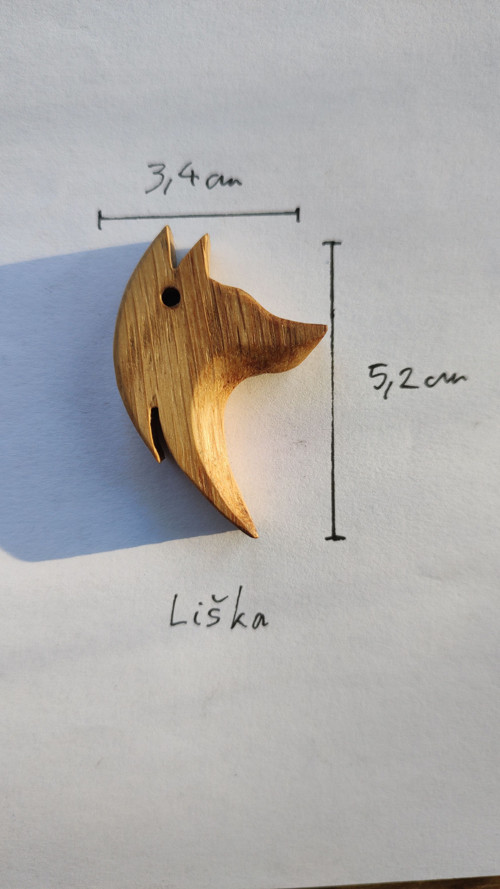 Liška - dubový náhrdelník — foto 3