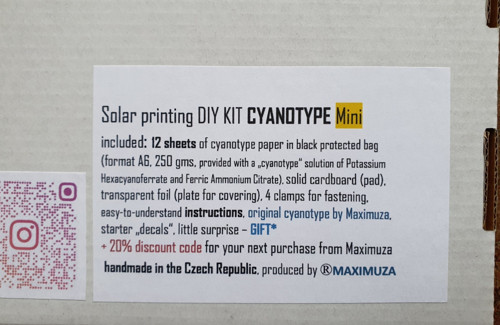 DIY kit CYANOTYPE "MINI" - sada v angličtině — foto 5