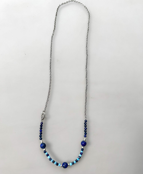 Řetízek s lapis lazuli a tyrkysem — foto 2
